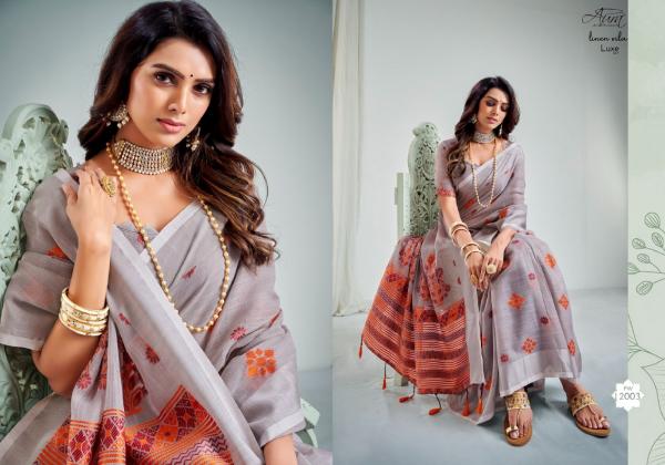 Aura Luxe Vol 1 Fancy Soft Linen Designer Saree Collection